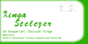 kinga stelczer business card